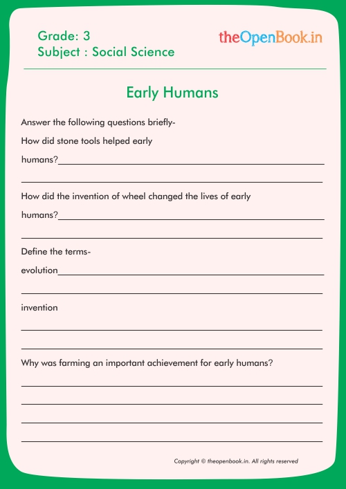 Printable Worksheets for kids | CBSE | theopenbook.in