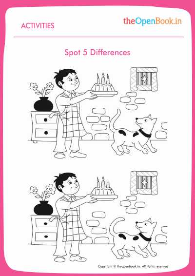 Spot The Difference Worksheet Preschool