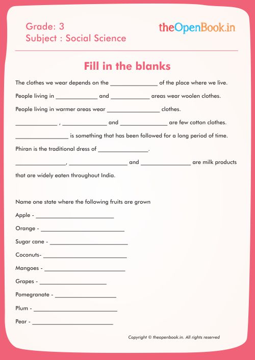 theopenbook.in | Online worksheets for kids | CBSE