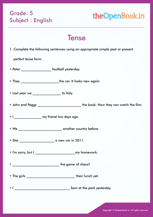 theopenbook.in | Online worksheets for kids | CBSE