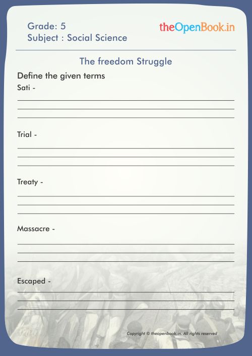 Theopenbook in Online Worksheets For Kids CBSE